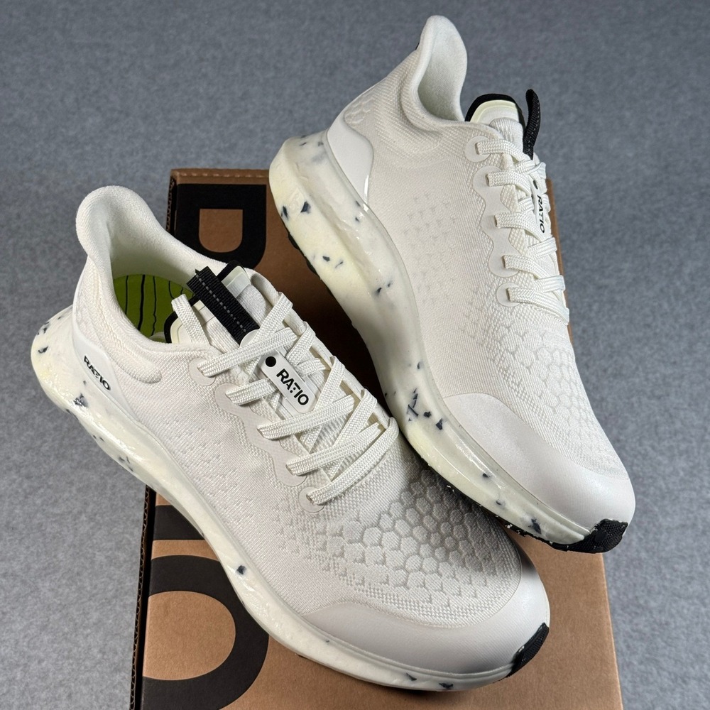 Ratio Camino:01 Men's Running Shoes Size 9 Purity White Acid Lime Jet Black NIB